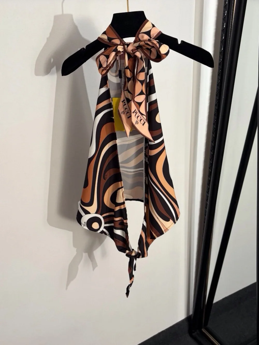 Emilio Pucci Brown and White Strapless Backless Tank Top - Picture 3 of 8
